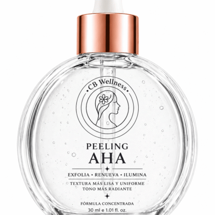 CB Wellness | Sérum de Ácido Glicólico AHA para peeling químico en axilas, rostro, rodillas, codos, manos y pies. Piel normal.