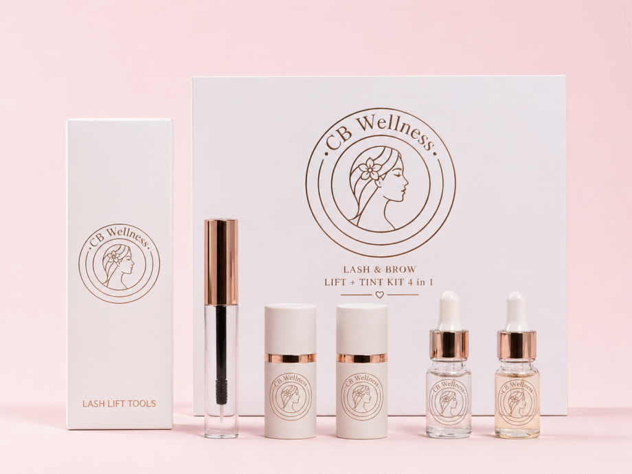 Kit de Laminado de Cejas y Lifting de Pestañas con Tinte Negro y Castaño