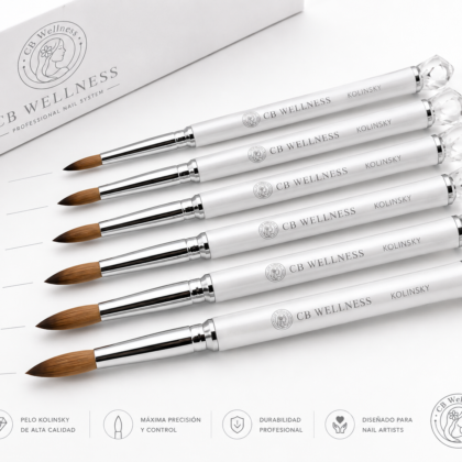 CB Wellness | Kit de Pinceles Kolinsky para Acrílico
